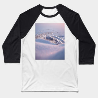 Frozen grass and snow shapes Baseball T-Shirt